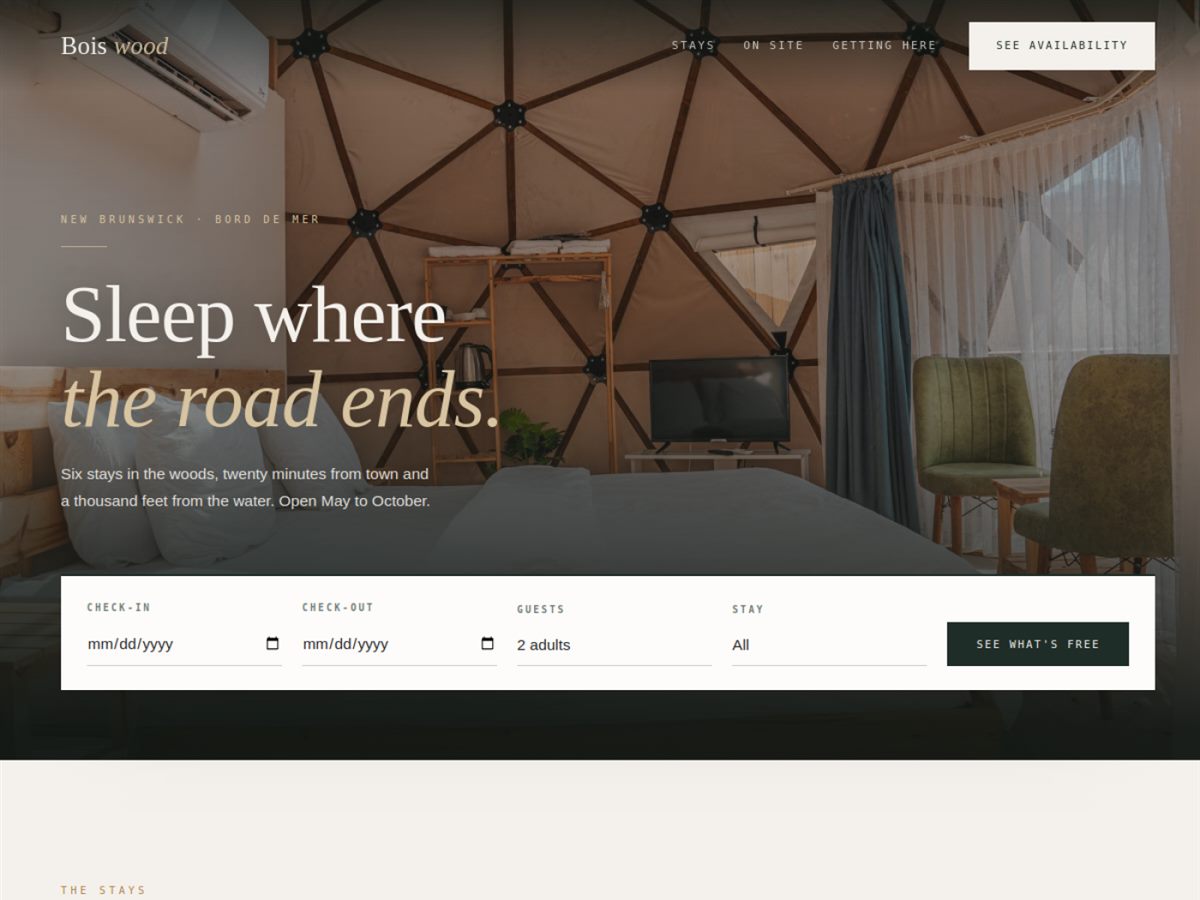 Driftwood — Glamping